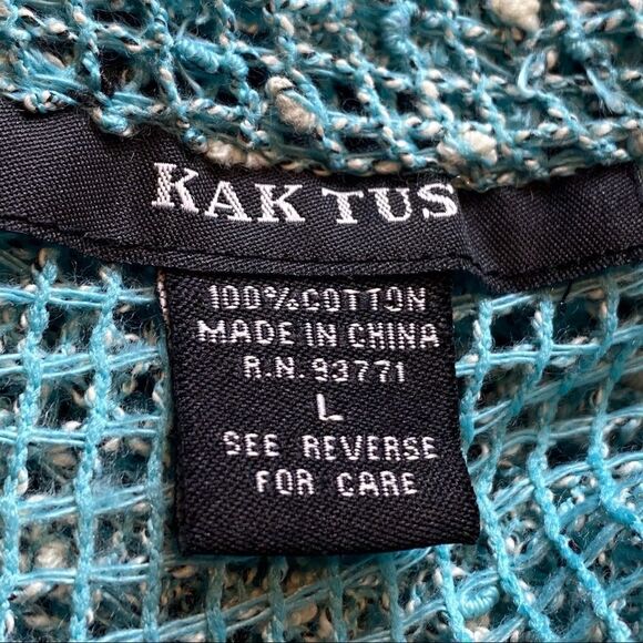 Kaktus Open Knit 2 Button Front Cardigan/Cover Size Large - Picture 3 of 10